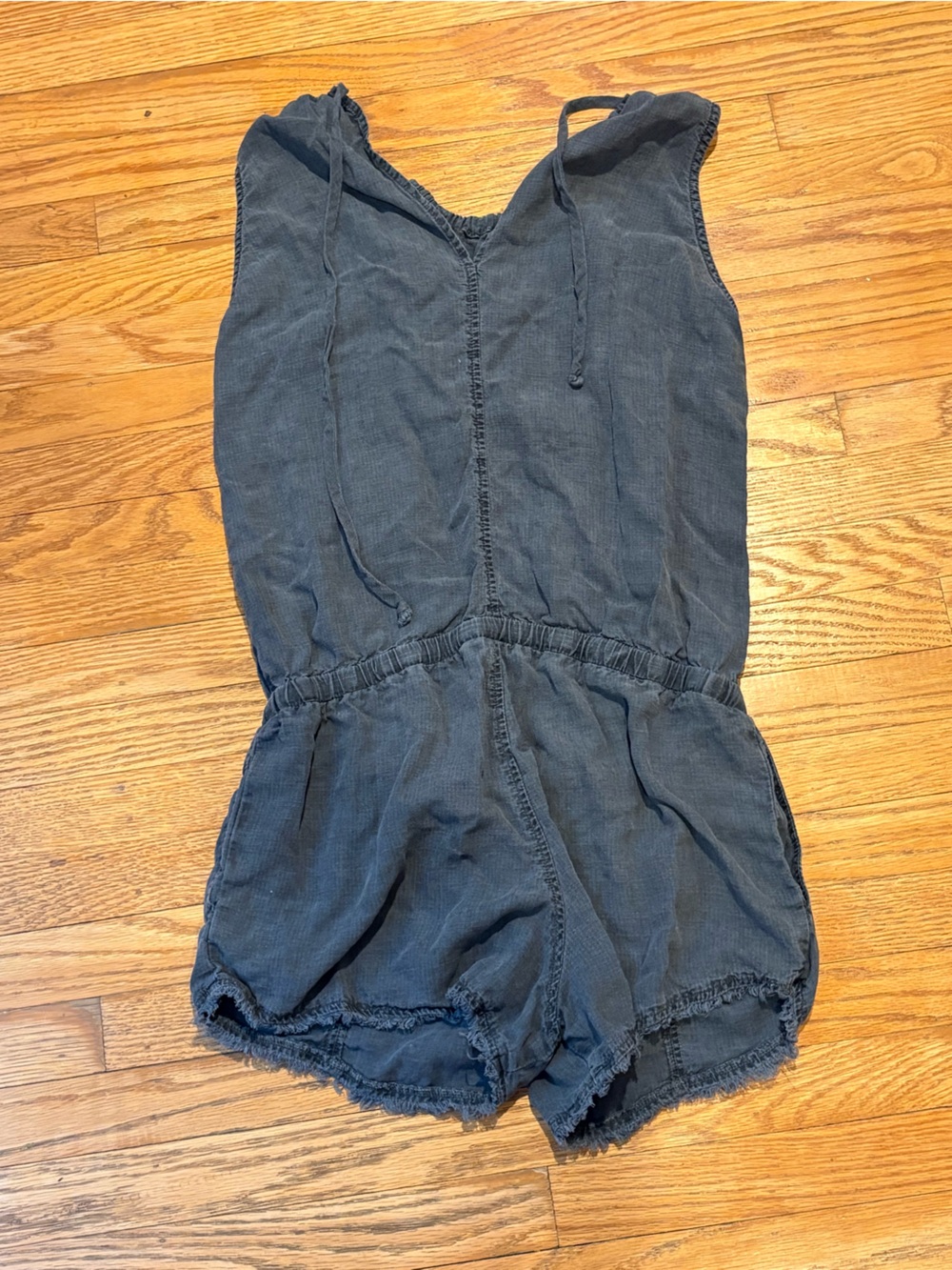 Bella Dahl Charcoal Drawstring Romper - Picture 2 of 3
